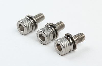 不銹鋼 內六角圓柱頭（滾花）帶平、彈墊組合螺釘 DIN912三組合